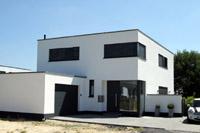 Massivhaus Stadtvilla "Kln Bonn" - Bauhaus-Stil - Stadthaus mit 2 Vollgeschossen zum Festpreis